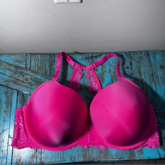 Torrid XO Pink Plunge Push-Up Front-Close Underwire Lace Bra Size 46DDD - Picture 5 of 16